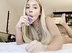 PETITE BLONDE LATINA GOES WILD with TOYS in INTENSE ANAL MASTURBATION session