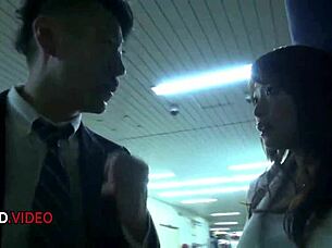 I uh love how wild Japanese office babe Shiona gives that hot blowjob and craves even more action