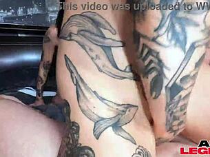 nova flame and nicole saphire dive into a wild inked orgy with toys and lesbian action