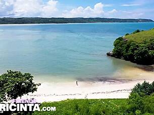 Can This Horny Asian Babe Resist Dancing Wildly By The Poolside?