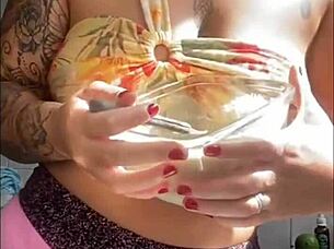 showing off my swollen pussy on live stream.