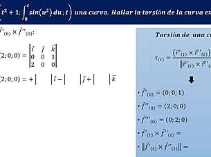 torsión de una curva gets a fun twist in exercise one