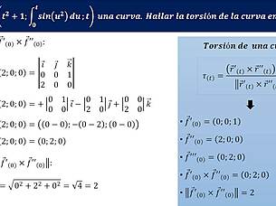 torsión de una curva gets a fun twist in exercise one