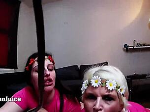 British Tag Team Takes On Black Cock In BJ With Skyler Squirt And Crystal Smith!