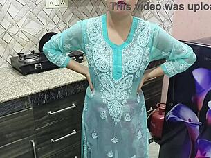 Hey, watch this desi Indian beauty with big boobs show how to get wild in the kitchen with seduction