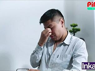 i'm screwing my sexy latina secretary with curvy natural tits for a promotion