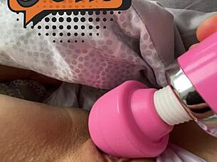 Stepsister masturbates secretly behind me. She cums intensely before I approach to watch her pulsating intimacy.