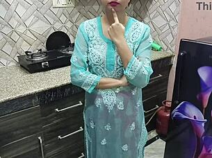Hey, watch this desi Indian beauty with big boobs show how to get wild in the kitchen with seduction