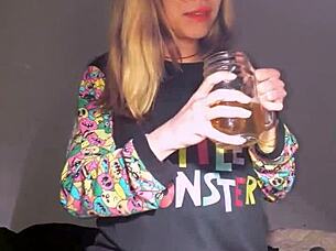 Ever wondered how this sexy Latina teen handles dildo masturbation in her cute panties on the bed?