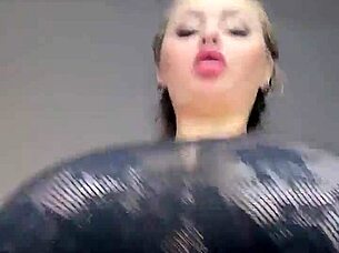 she dreamed of relaxing comfortably with her impressive natural features on display in a casual setting