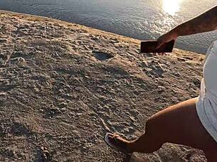 spit and take it in the ass public anal fuck on beach