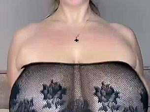 she dreamed of relaxing comfortably with her impressive natural features on display in a casual setting