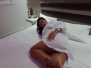 Nicoly couldn't hold back her intense desire anymore. She ended up with a hot creampie in her ass after wild fingering and doggystyle fucking in that ebony amateur quickie.