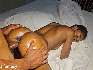 This little 18+ slut rides hard and gets creampied deep in her tight pussy 😏