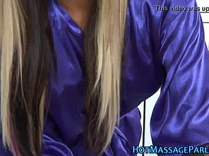 do you want this blonde masseuse with big tits to suck your cock during the massage babe