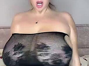 she dreamed of relaxing comfortably with her impressive natural features on display in a casual setting