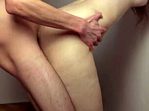 He fucks me so good against the wall with his huge cock until I cum hard