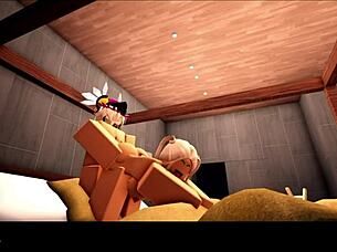 blonde roblox cheerleader comes back alongside her headless jock boyfriend in fun scene