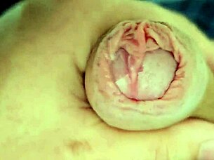 Hey, you wanna see all this precum dripping while I edge my massive unique cock slowly?