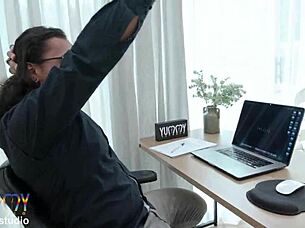 Oh wow, watch young exotic Jasminy Villar dive into rough DAP action with four big cocks, no pussy involved, just intense assfucking and squirting!