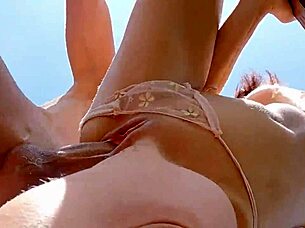 Outdoor Double Creampie and Extreme Squirting Amateur Pussy Filled with Cum Boyfriend Away