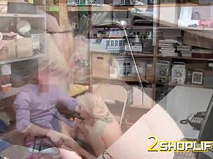 chanel grey gets caught shoplifting in a full movie storyline with police uniform and hidden cam spying