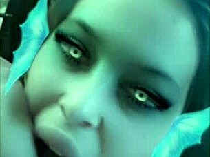 snap chat blowjob from latina girlfriend ends with cum in mouth on hard cock