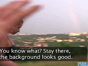 big boobs amateur titty fucked outdoors for cash