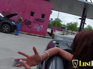 Horny Slutty Brunette Gets Bent Over And Fucked Hard In Outdoor Cowgirl And Doggystyle Action With Cumshot