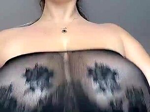 she dreamed of relaxing comfortably with her impressive natural features on display in a casual setting