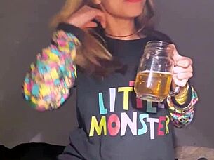 Ever wondered how this sexy Latina teen handles dildo masturbation in her cute panties on the bed?