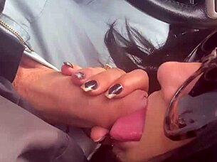 Need a ride? Watch MilfyCalla get fucked hard in lingerie and heels!