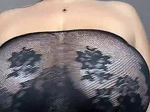 she dreamed of relaxing comfortably with her impressive natural features on display in a casual setting