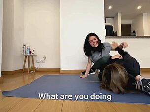 Lesbian babes fingering and playing with tight asses