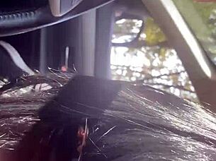 Need a ride? Watch MilfyCalla get fucked hard in lingerie and heels!