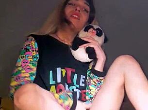 Ever wondered how this sexy Latina teen handles dildo masturbation in her cute panties on the bed?