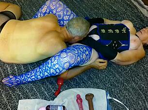 Hey, Carmen and Blue Angel dive into licking, dick action, double positions, and double cum fun