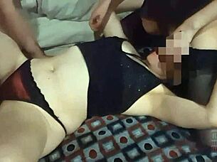 Hey, check out this hot amateur Mexican trio exploring their wild sexuality in patriotic month vibes, part one