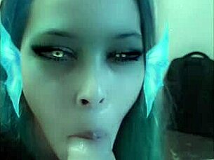 snap chat blowjob from latina girlfriend ends with cum in mouth on hard cock