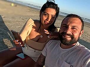 spit and take it in the ass public anal fuck on beach