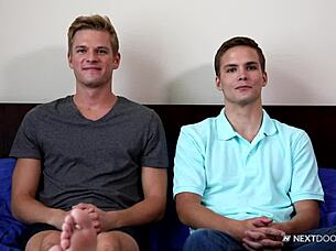 Ty Thomas kisses and fucks 20yo twink in first time gay anal