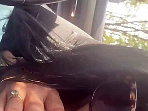 Need a ride? Watch MilfyCalla get fucked hard in lingerie and heels!