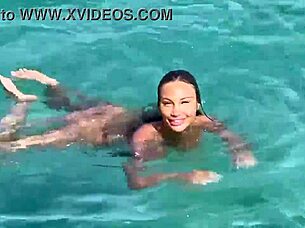 Sexy Monika Fox Swims Naked In Pool?