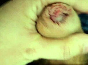 Hey, you wanna see all this precum dripping while I edge my massive unique cock slowly?