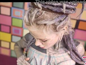 anal queen anuskatzz in corset uses metal toy before big dick fucks ass and squirts