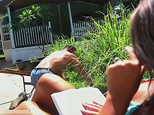 in a steamy twist this horny milf teams up with her young friend to share an eager boyfriend