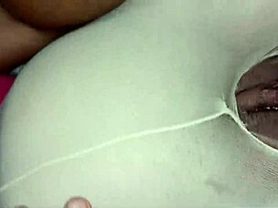 spreading shaved pussy of thai student and thrusting cock deep inside