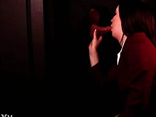 Hey, let me suck that cock at the gloryhole, the student whispers eagerly.