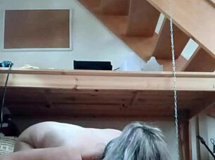 i'm tied up as slave f in master's office