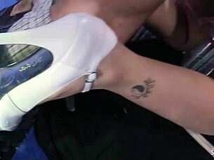 Blonde lapdance girl Jenny Hendrix takes rough asshole fucking without condom from client.